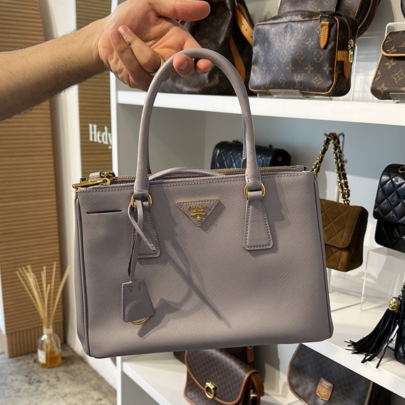 Prada Lavender Saffiano Lux Leather Large Galleria Tote - Picture 1 of 2
